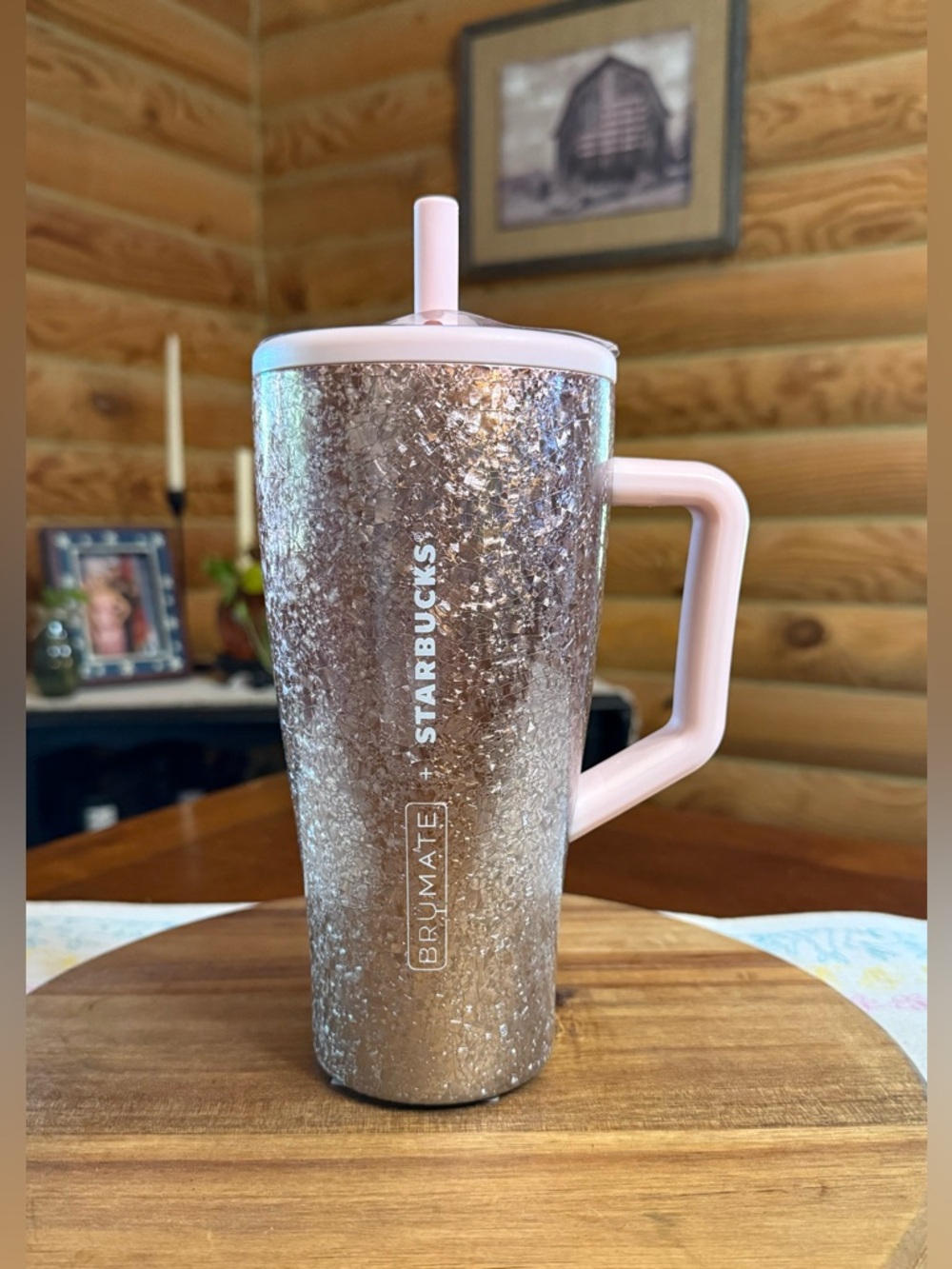 Brumate x Starbucks 30oz Crack Pink Blossom Era Overseas Tumbler RARE HTF